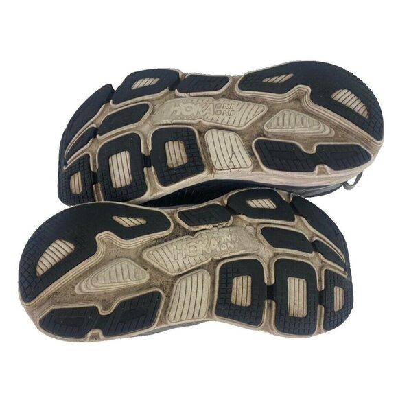 Hoka One One Mens Gray Athletic Running Shoes Size 9 2E Wide Bondi 7 Lace Up - Picture 7 of 8